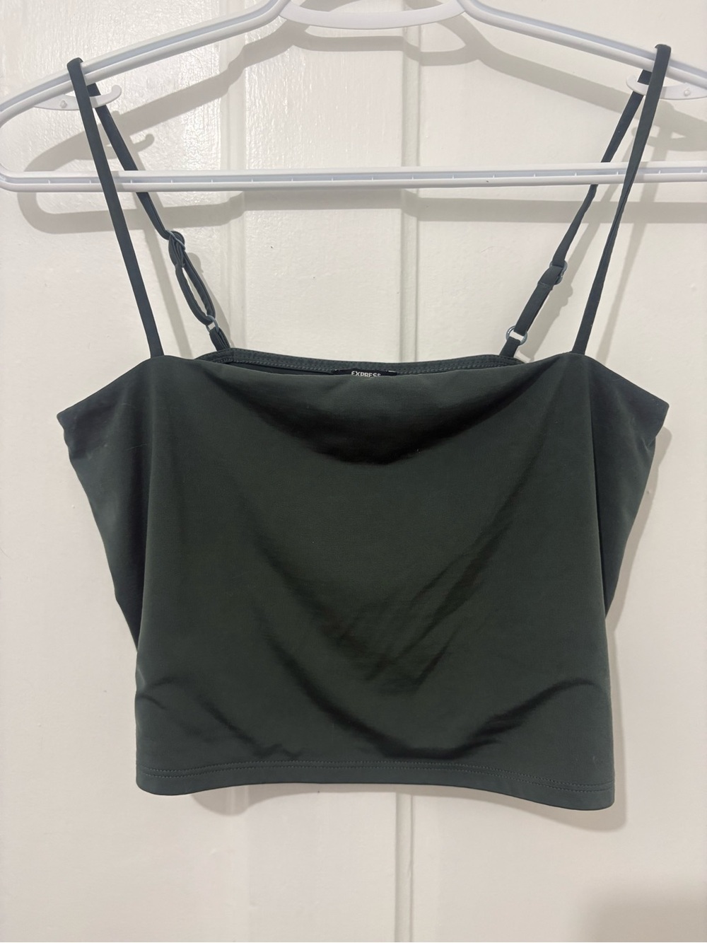 Express Black Crop Cami with Adjustable Spaghetti Straps